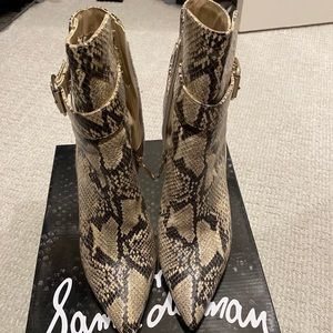 Sam Edelman snake skin booties